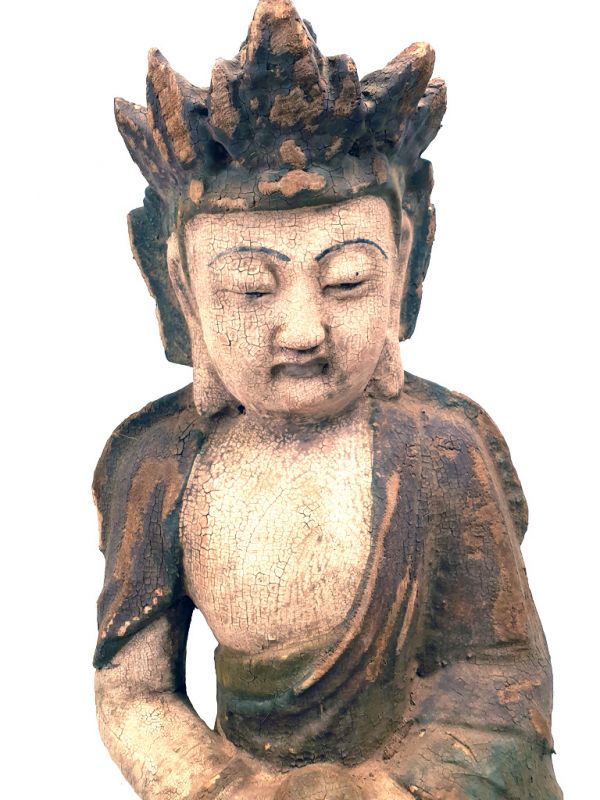 Statue Chinoise en Bois - Bouddha birman 2
