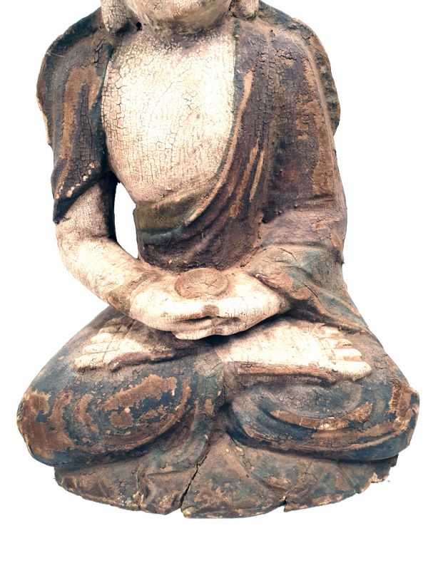 Statue Chinoise en Bois - Bouddha birman 3