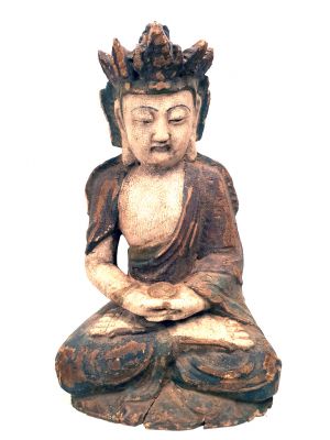 Statue Chinoise en Bois - Bouddha birman