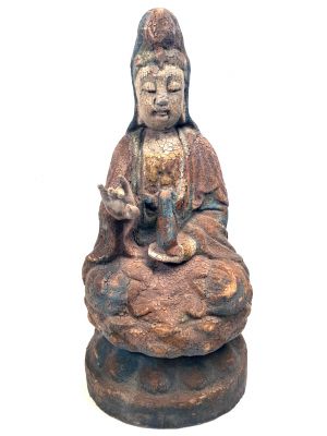 Statue Chinoise en Bois - GuanYin