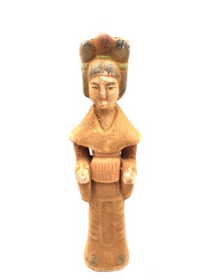 Statue chinoise - Terre cuite - Dame de Cour Tang - Boîte à bijoux