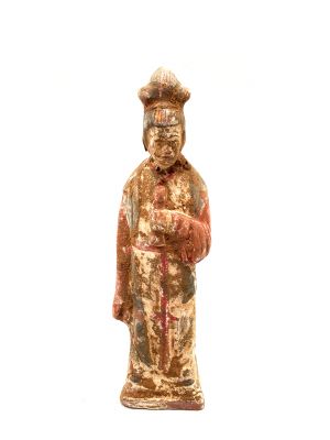 Statue chinoise - Terre cuite - Dame de Cour Tang - Flûte 2