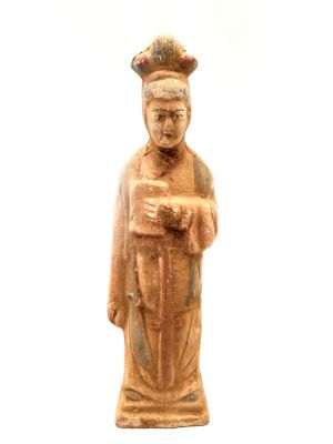 Statue chinoise - Terre cuite - Dame de Cour Tang - Livre