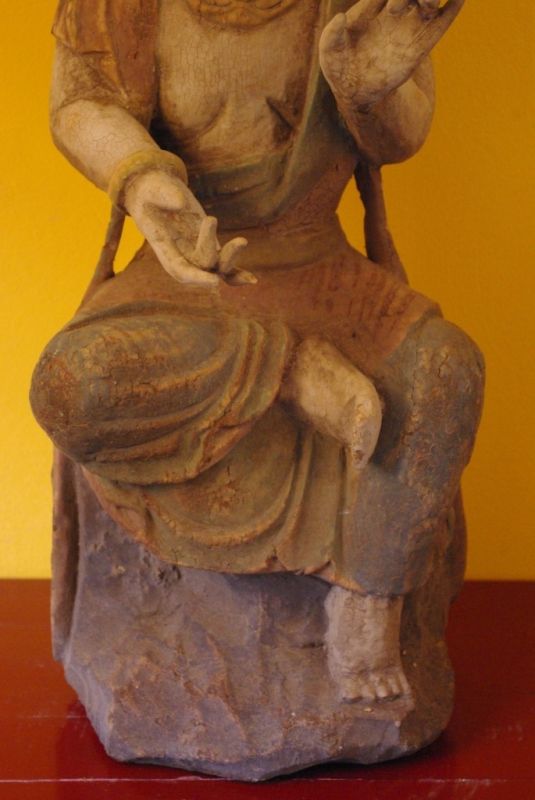 Statue Déesse en bois Manjushri 3