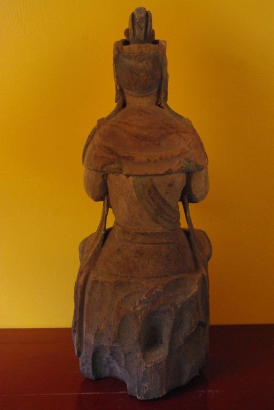 Statue Déesse en bois Manjushri 5