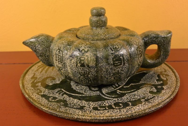 Statue en Jade service à thé 4
