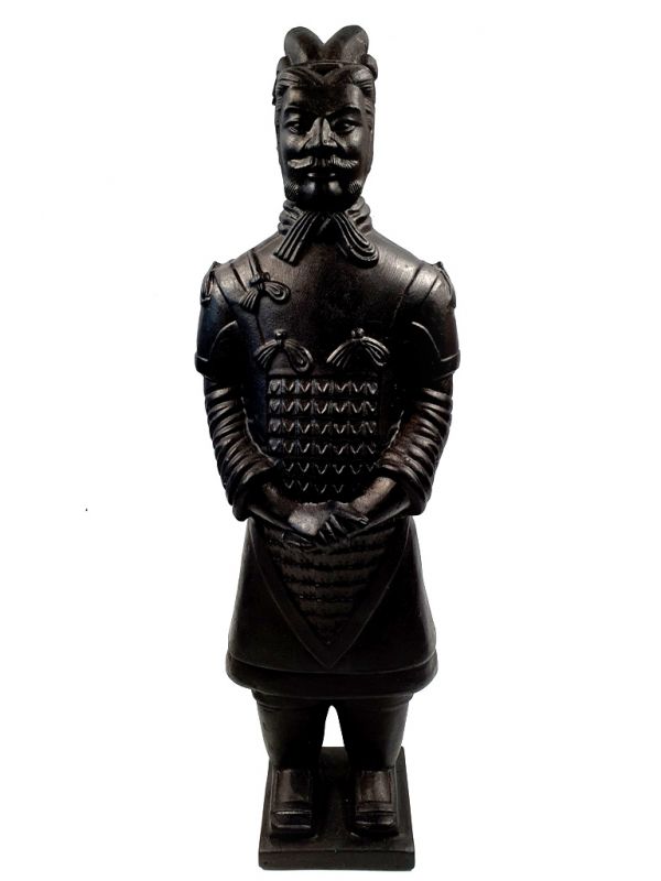 Statues Soldat de Xian en terre cuite - Revisités - Noir