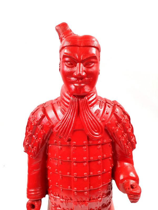 Statues Soldat de Xian en terre cuite - Revisités - Rouge Impérial 2