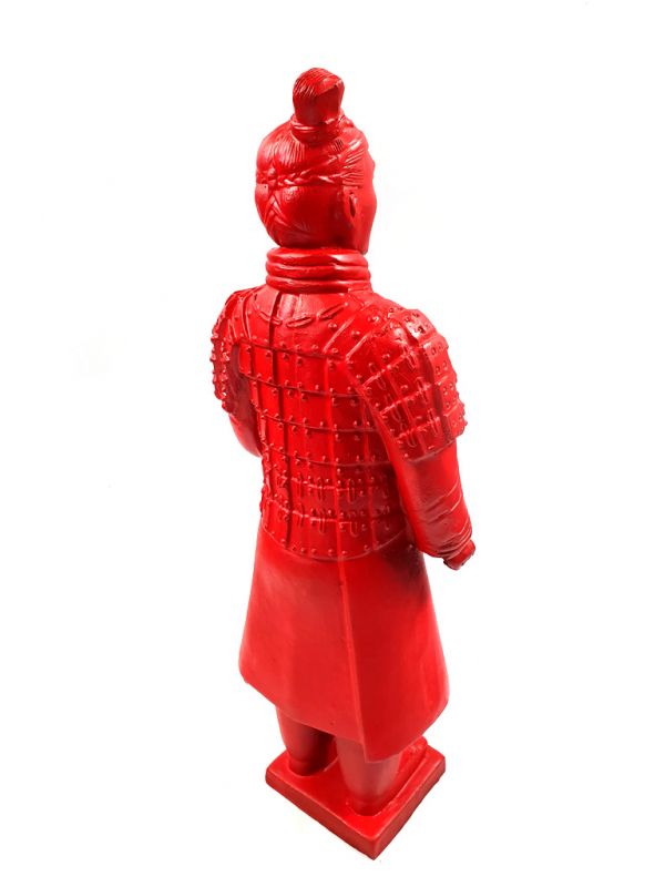 Statues Soldat de Xian en terre cuite - Revisités - Rouge Impérial 3