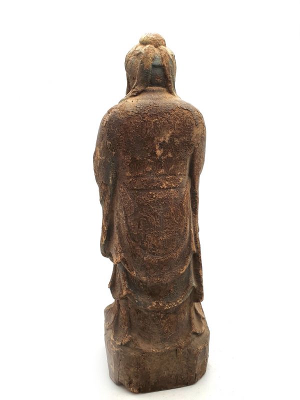 Statuette Chinoise en bois - Sage chinois debout 2 5