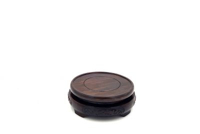 Support Chinois en Bois Rond gravé 8,5cm