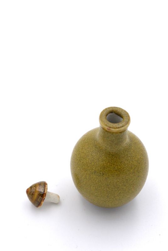 Tabaquera China de Porcelana - arte chino - Amarillo Imperial 1 2