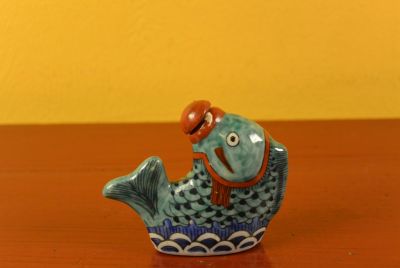 Tabatière Chinoise en Porcelaine Poisson Tabatière Chinoise en Porcelaine Poisson