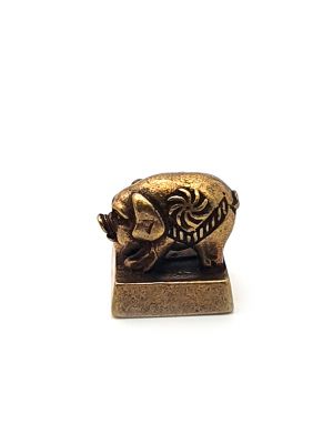 Talisman Amulette - Tibet - sceau chinois - cochon Talisman Amulette - Tibet - sceau chinois - cochon