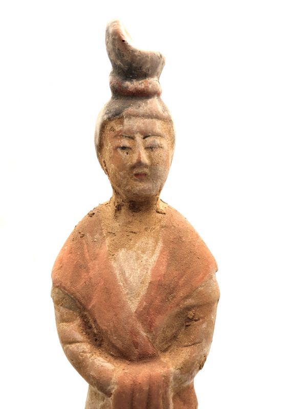 Tang Große Terrakotta-Statue Hofdamen 2 2