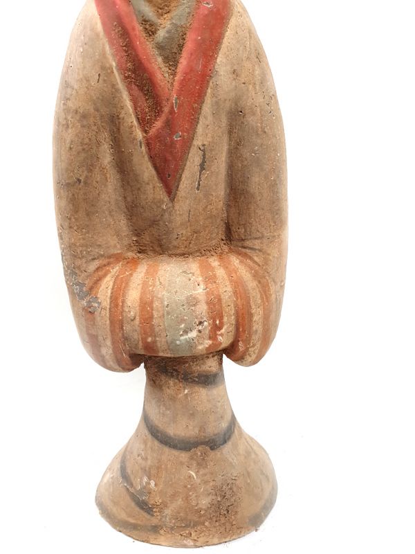 Tang sehr Große Terrakotta-Statue Hofdamen Schal 3
