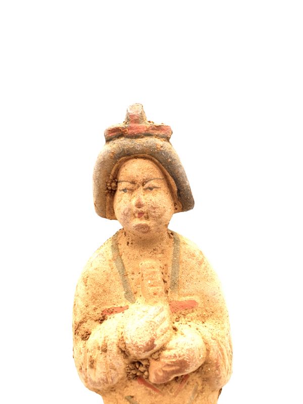 Tang terracotta statue - Court Lady - Fat Lady - Transverse flute 2