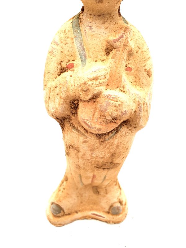 Tang terracotta statue - Court Lady - Fat Lady - Zither 3