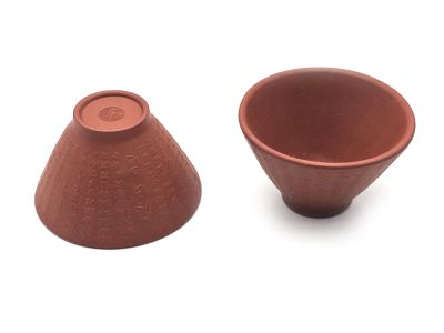 Tasses chinoises en terre de Yixing - Argile Rouge Zi Ni - Lot de 2 tasses - 70ml Tasses chinoises en terre de Yixing - Argile Rouge Zi Ni - Lot de 2 tasses - 70ml