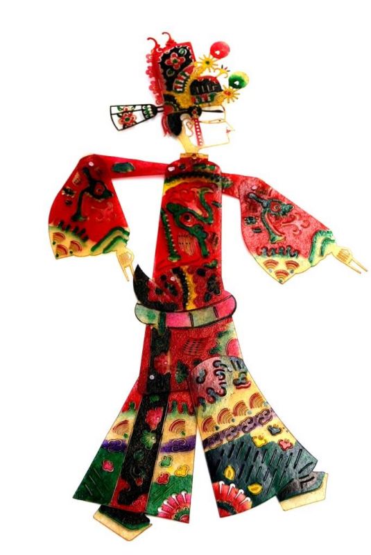 Teatro de sombras Chino - sombras chinas - Piying - Hombre - Rojo 1