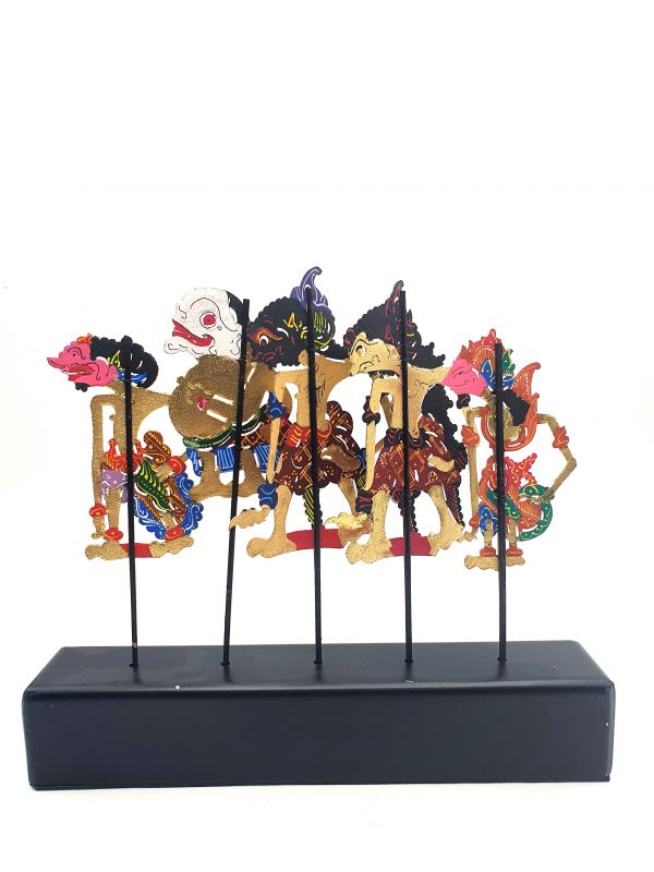 Teatro de sombras de Indonesia Pequeño Wayang kulit 10cm 1