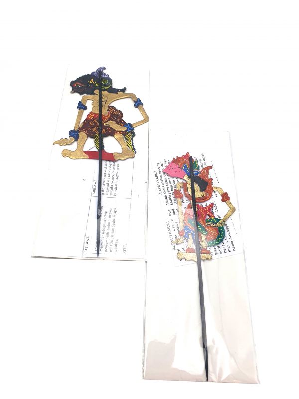 Teatro de sombras de Indonesia Pequeño Wayang kulit 10cm 5