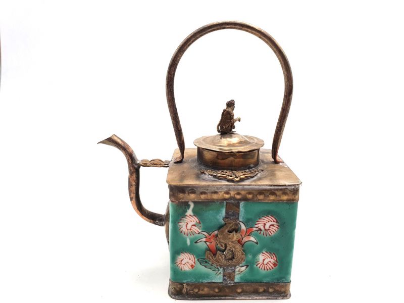 Tetera de Porcelana China - Cuadrado verde 1