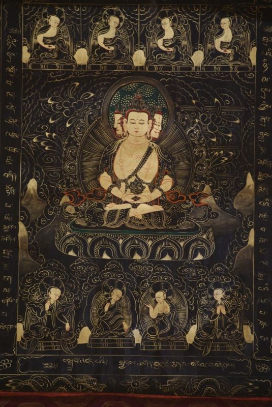 Thangka tibetana Pintura Buda Chenrezi 5
