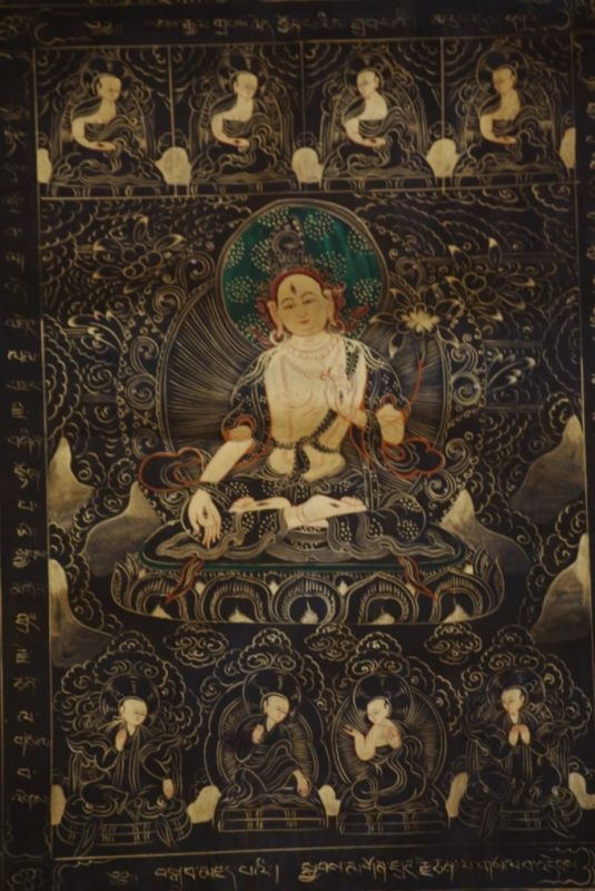 Thangka tibetana Pintura Tara oro 5