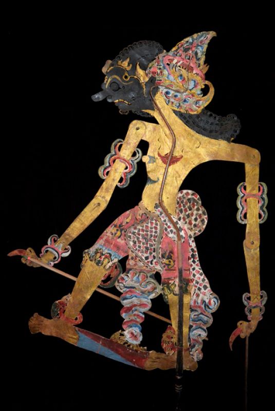 Thé tre d ombres Indonésien Wayang Kulit Prabu Dasamuka