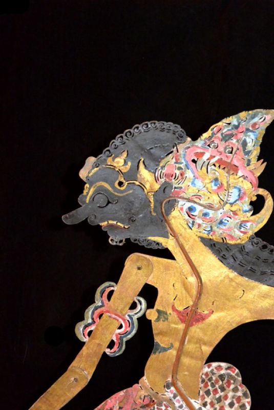 Thé tre d ombres Indonésien Wayang Kulit Prabu Dasamuka