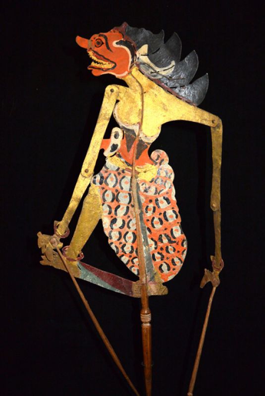 Thé tre d ombres Indonésien Wayang Kulit Raksasa Cakil