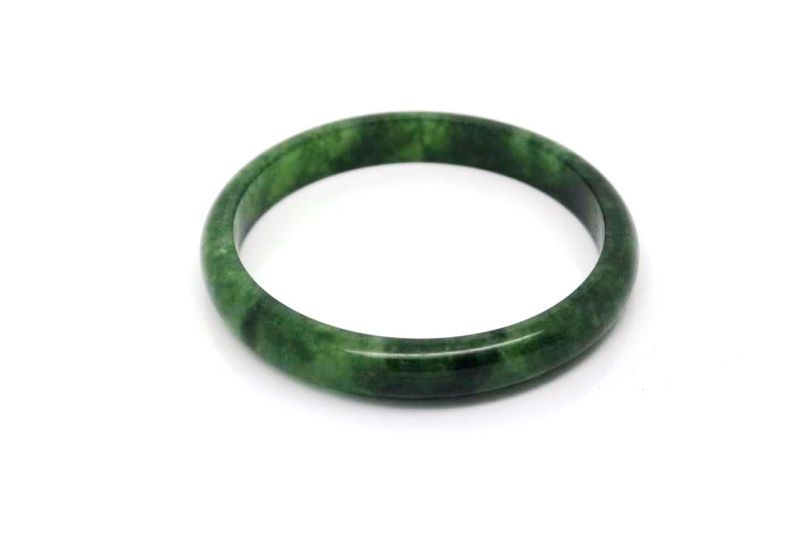 Thin green Jade Bangle 2