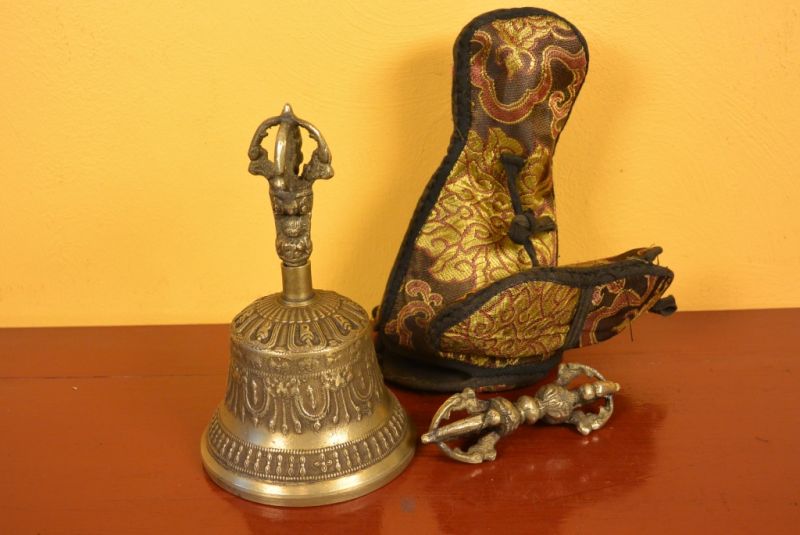 Tibetan Reliquary Bell with Dorjee 1