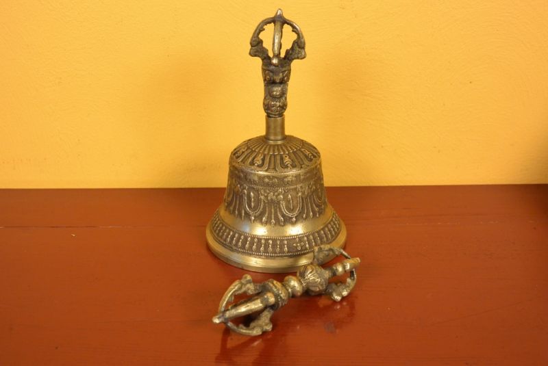 Tibetan Reliquary Bell with Dorjee 2
