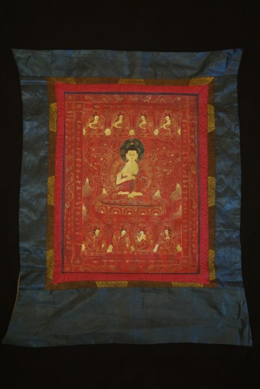 Tibetan Thangka Painting Golden Buddha Doctor 1