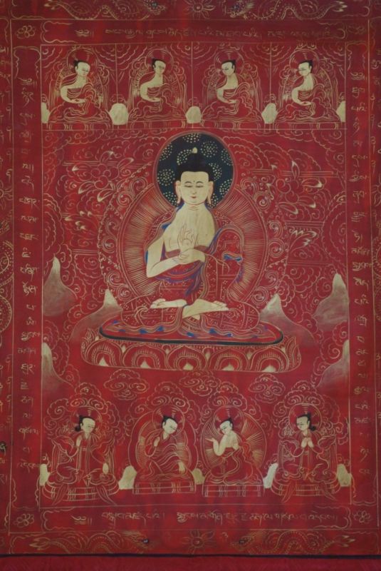 Tibetan Thangka Painting Golden Buddha Doctor 3