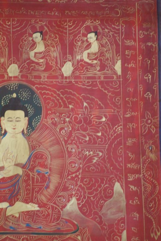 Tibetan Thangka Painting Golden Buddha Doctor 5