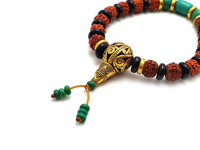 Tibetano Joyas - Brazalete Mala - Turquesa 2