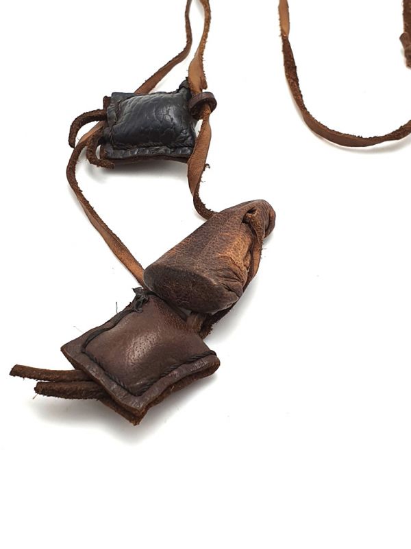 Tibetische Gaus Buddha Amulett in Echt Yak-Leder 4