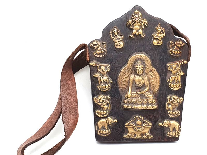 Tibetische Gaus - Holz und Metall - Klein - Buddha 4