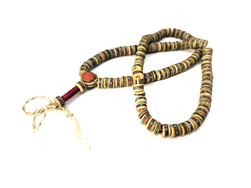 Tibetischen Schmuck Alt Mala - Yakknochen 2