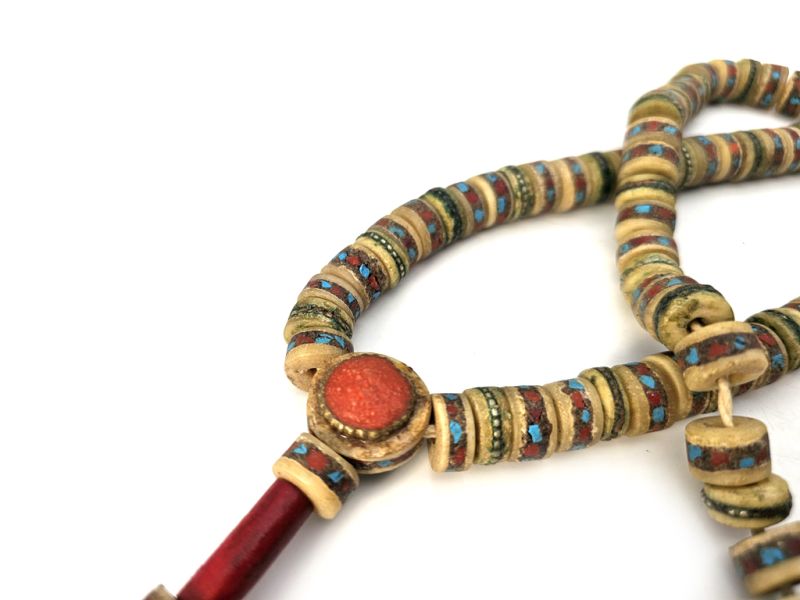 Tibetischen Schmuck Alt Mala - Yakknochen 3