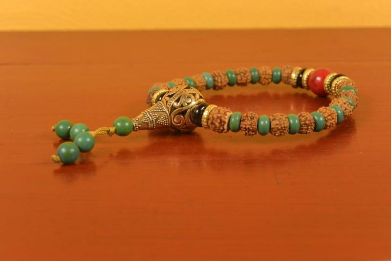 Tibetischen Schmuck - Mala Armband - Samen und blauen Perlen 2