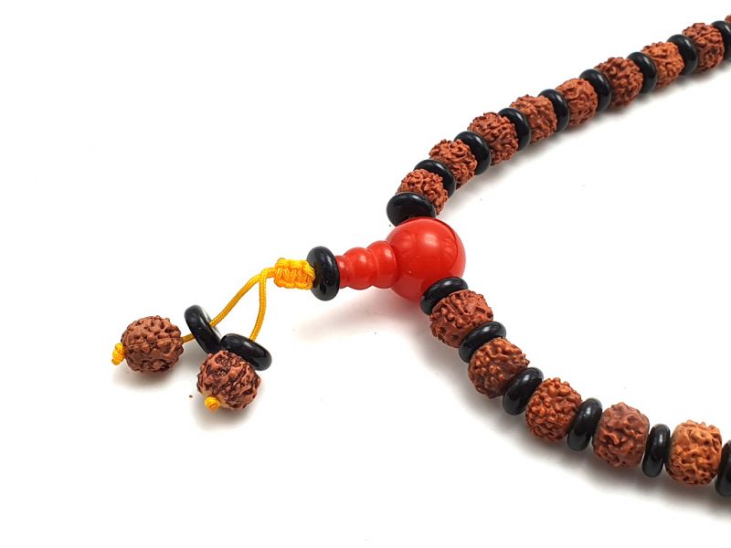Tibetischen Schmuck Mala - Samen und schwarze Perlen 3