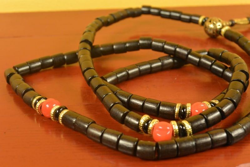 Tibetischen Schmuck - Mala - Schwarzem Holz 4