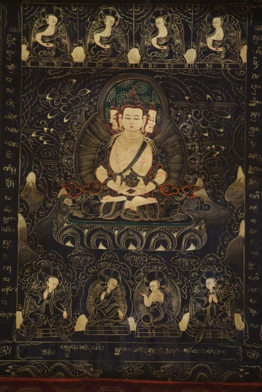 Tibetischen Thangka-Malerei Buddha Chenrezi 5