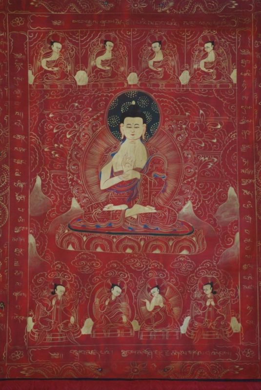 Tibetischen Thangka-Malerei Golden Buddha Doktor 3