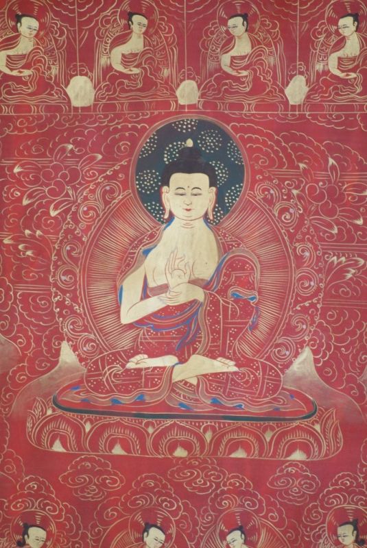 Tibetischen Thangka-Malerei Golden Buddha Doktor 4