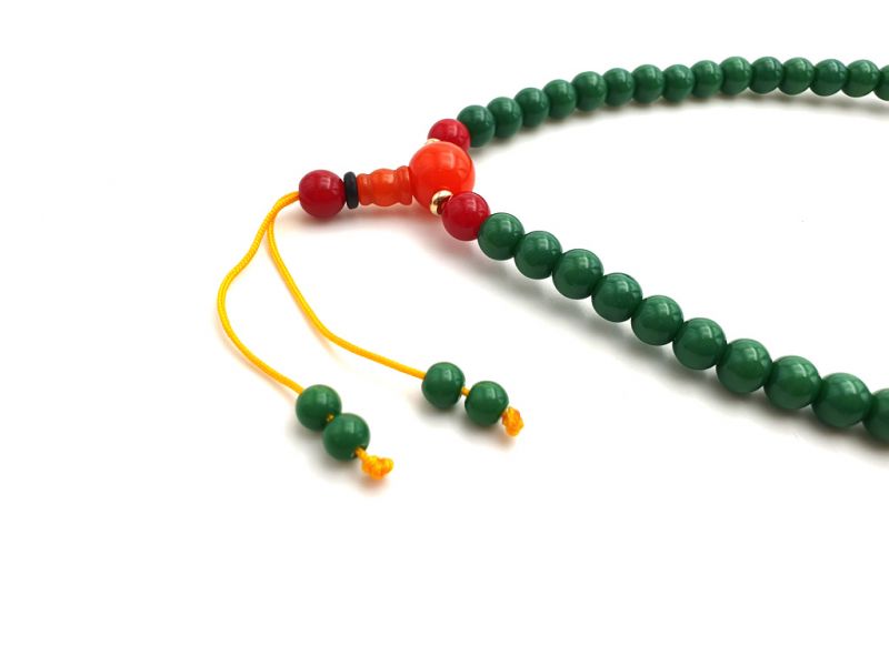 Tibetischer Schmuck Mâlâ in Steinperlen - Grün 2